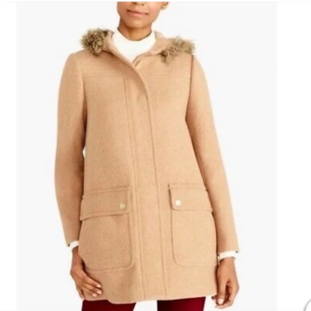 J.Crew Wool Vail Parka Coat Size 4